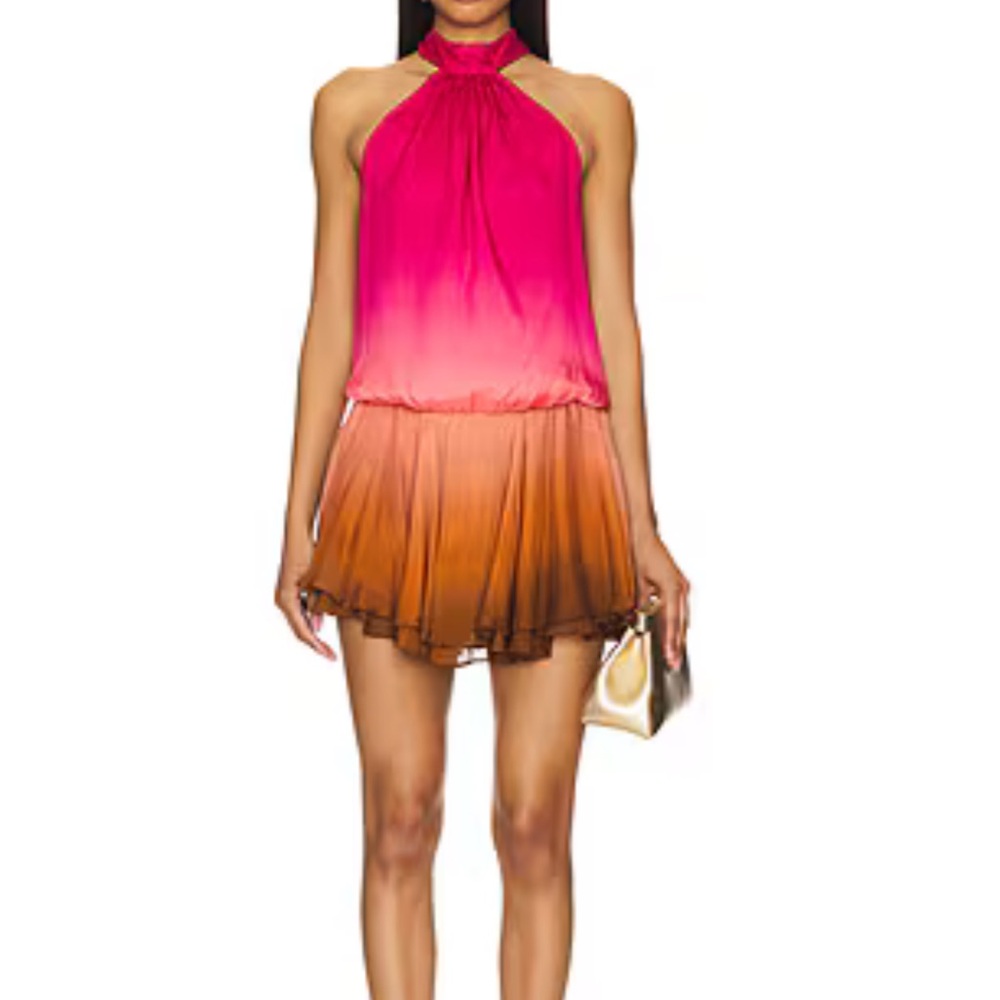 Rococo Sand Peach Brown Ombre Dress